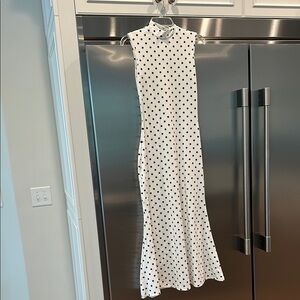 SHEIN Black and White Polka Dot Maxi Dress
